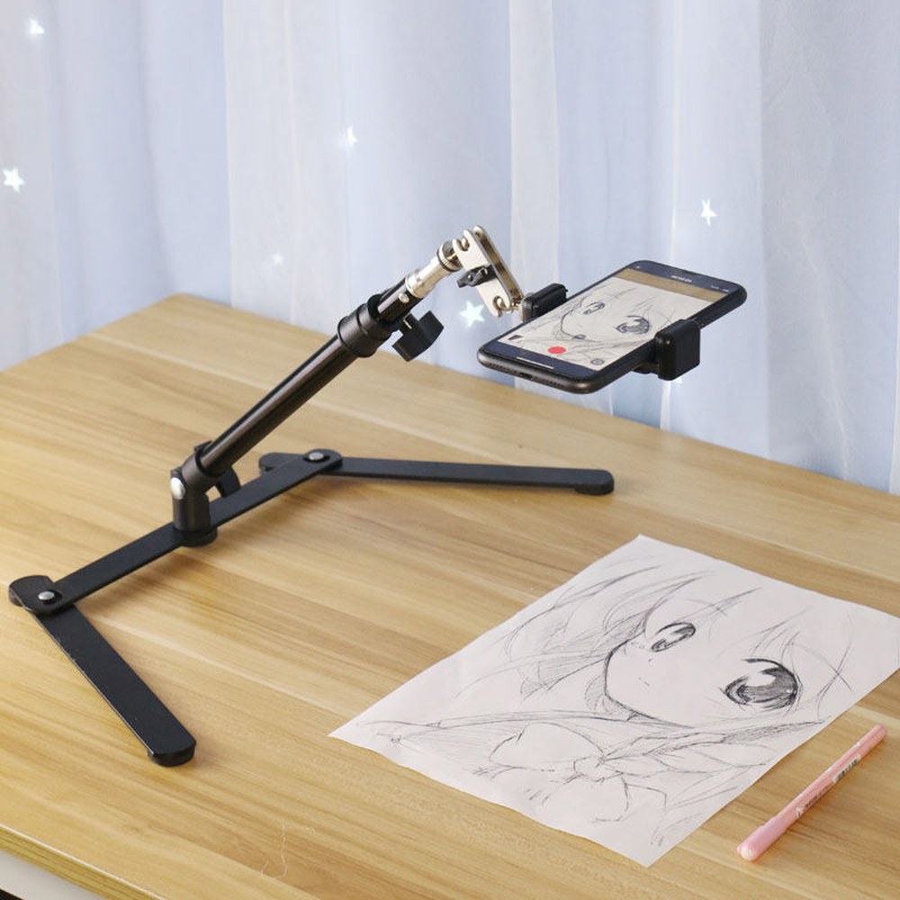삼각대 촬영용 휴대폰 그림 촬영 거치대 스마트폰 스탠드 손캠 1 데스크 탑 스탠드 - 상세 이미지 3