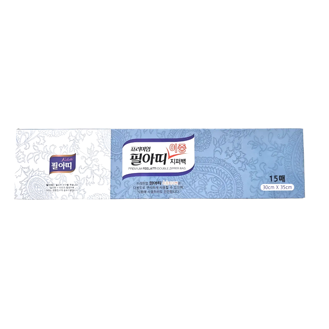 필아띠 프리미엄 이중 지퍼백 15매 30x35cm (1621) 크린 지퍼백 - 상세 이미지 2