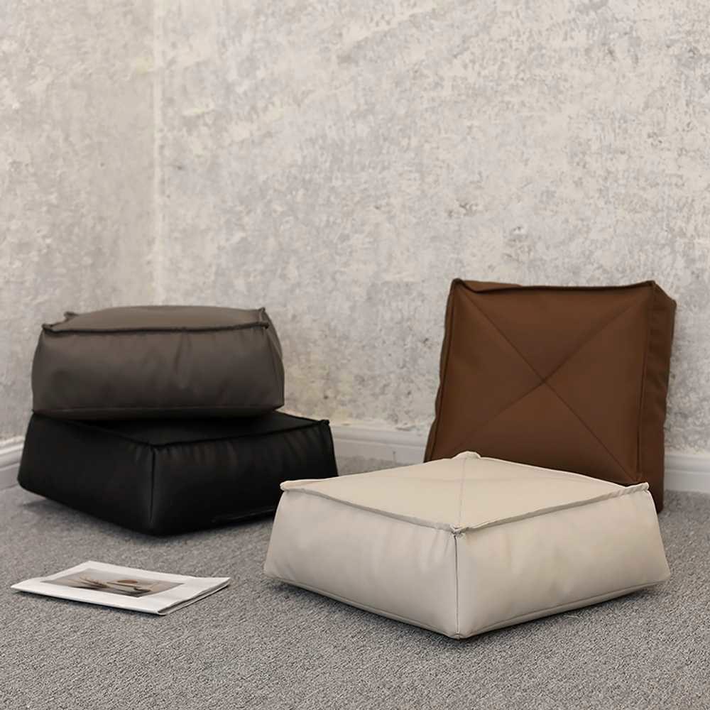베 방석 인조가죽 30x12cm 가죽 35x35높이15CM 바닥 리폼 높이조절 쿠션 EPP패딩 인조 사무용 둥근 거실 꽃잎가루 35x35 높이15CM EPS패딩 - 상품 이미지