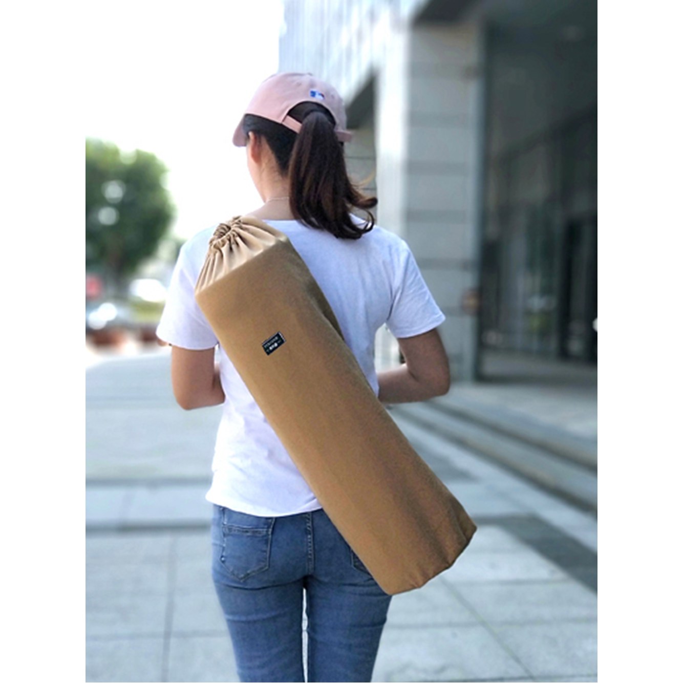 요가 블랙 스포츠 가방 토트백 휴대용 보관 조절 격자 요가매트 공용 스트랩 70 스몰 블랙 스몰 70 - 상세 이미지 3