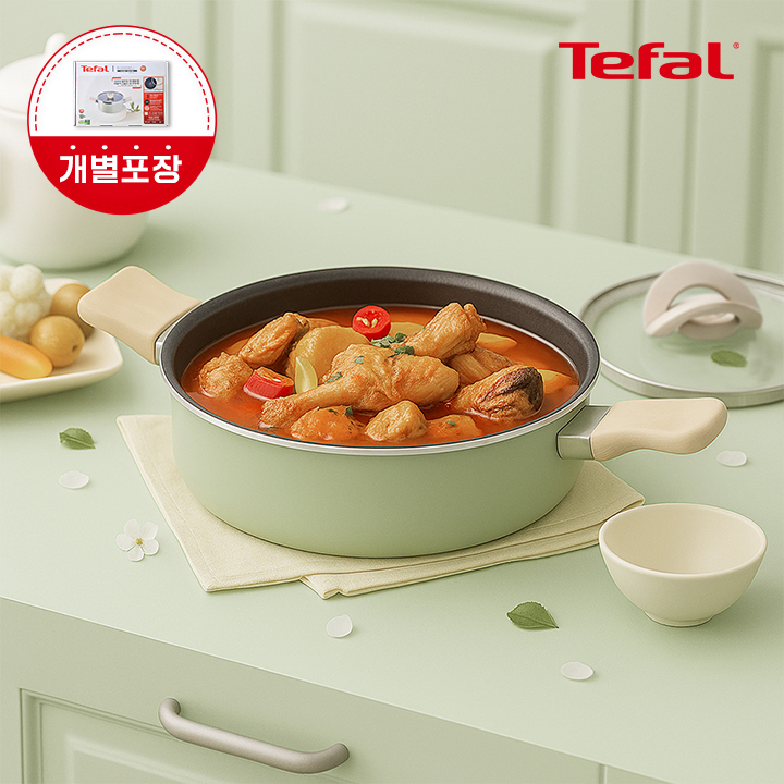 [옵션] 인덕션 티타늄 1X 민트 블라썸 전골냄비 24cm - 상품 이미지