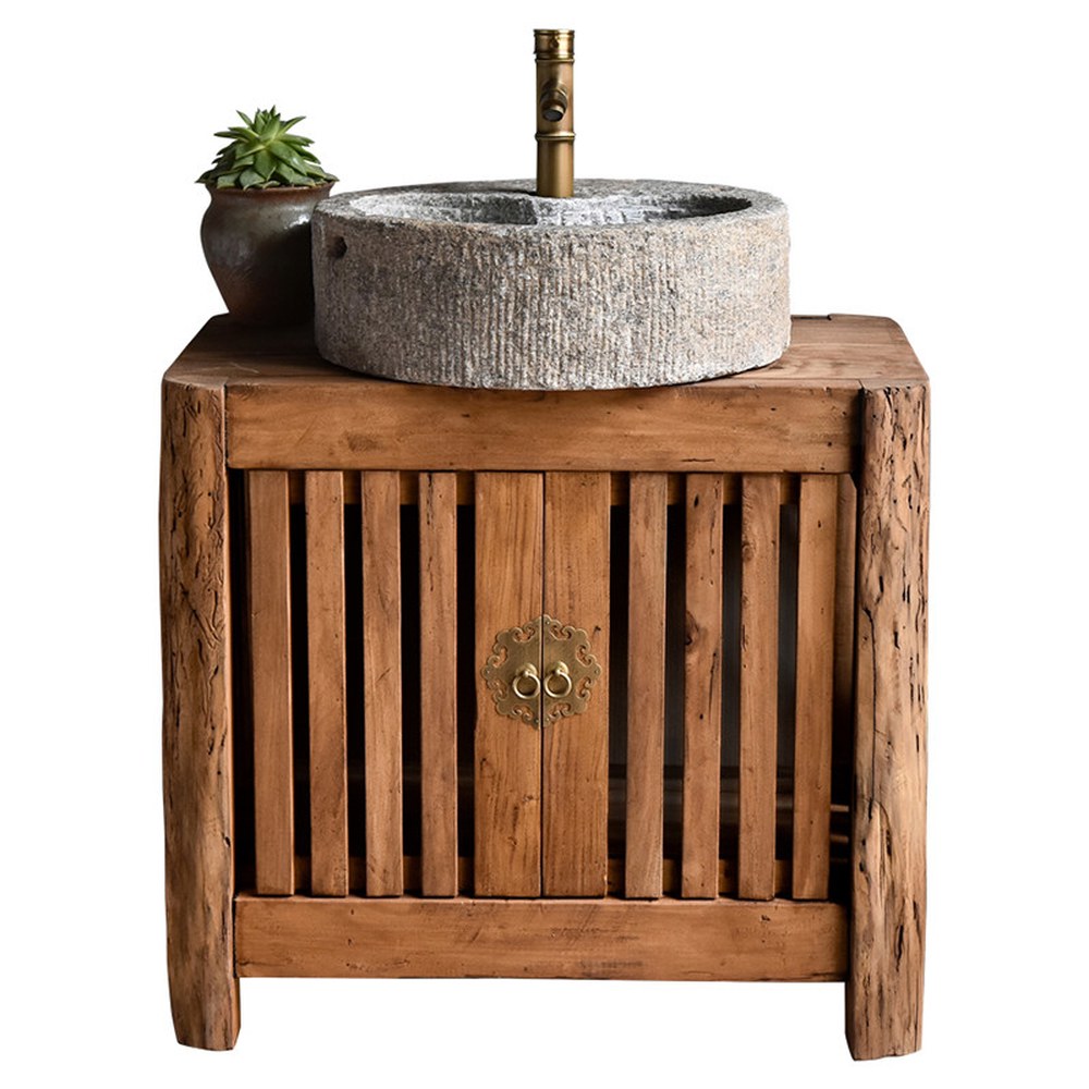 A 말뚝대금 미니세면대 욕실하부장 돌세면대 인조대리석 야외 말뚝대금 - 상품 이미지