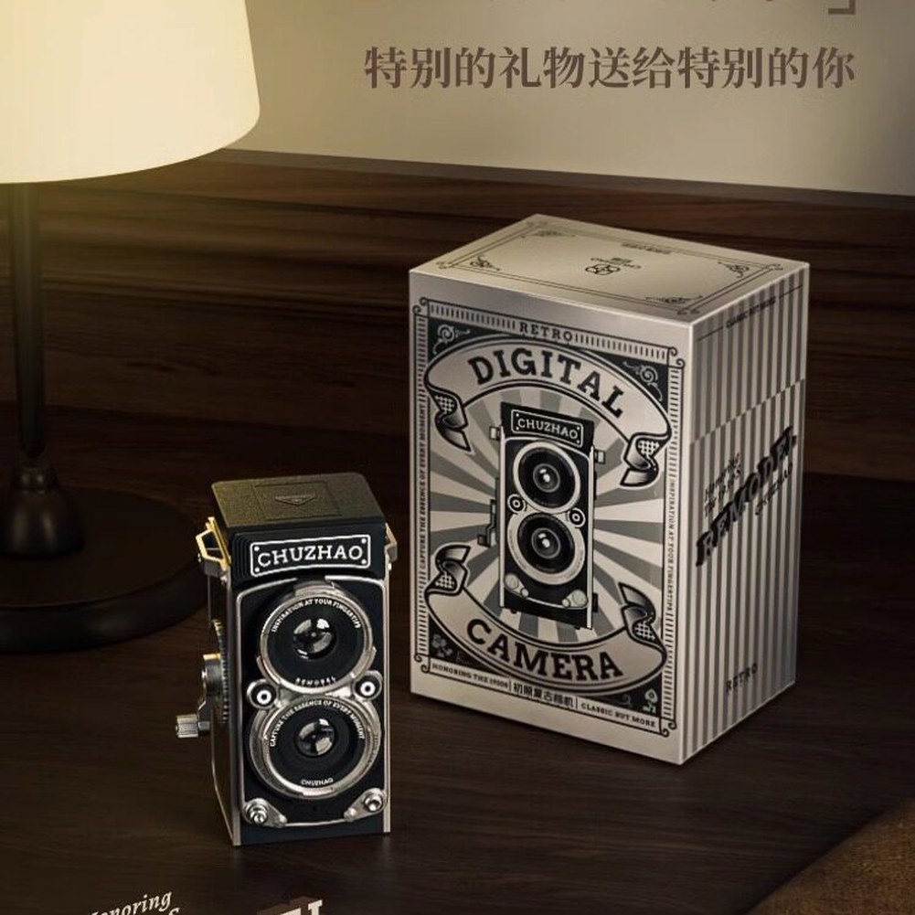 복각 M1 롤라이플렉스 디지털 클래식 카메라 레트로 CCD CHUZHAO 인스턴트 1 빈티지 컬러 16G 메모리 어깨끈 하드케이 - 상세 이미지 2