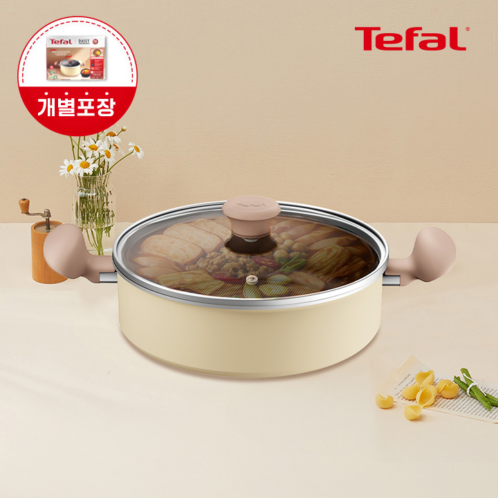 [옵션] 테팔 인덕션 티타늄 1X 데이지 전골냄비 24cm - 상품 이미지