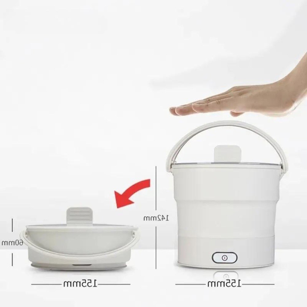 프라이팬 라면 접이식 찜기 전기 조리기 기숙사 미니 여행용 1인용 냄비 포터블 분리형 1 화이트 규칙 홍콩 마카오 말레이시아 호주 - 상품 이미지