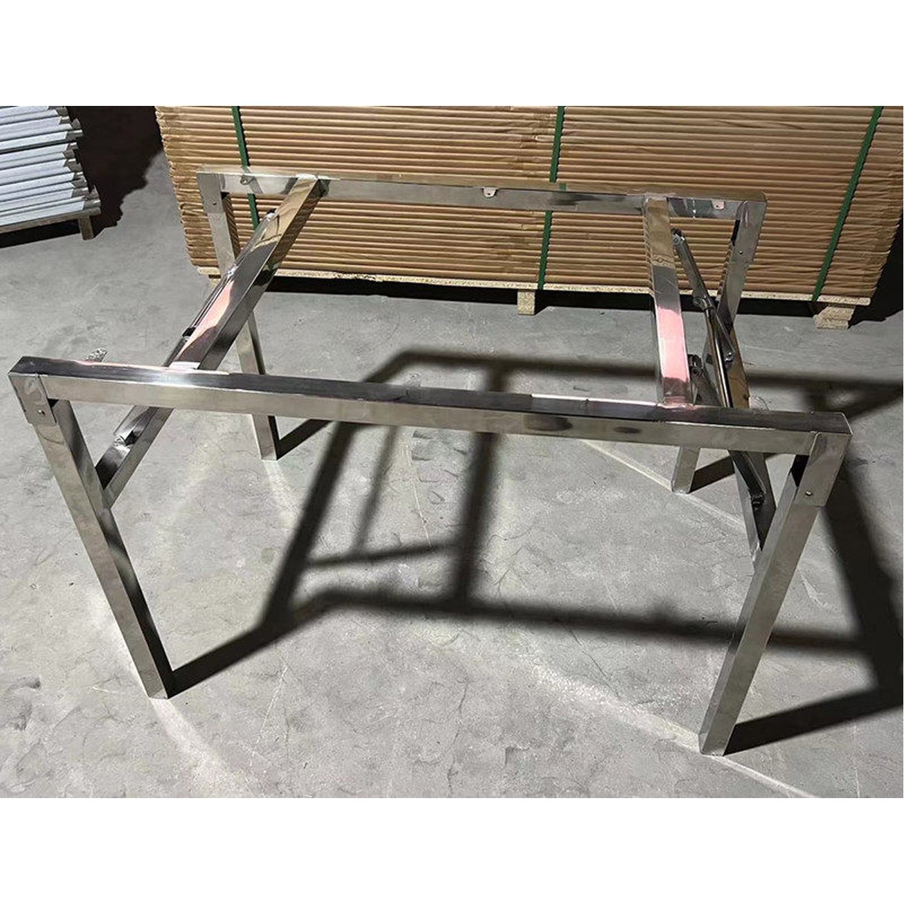 스텐 85x세로 스테인레스 단층 45x높이 72cm 가로 85X35X72cm 스테인리스 프레임 테이블다리 브래킷 접이식 책상 가로 85x세로 45x높이 72cm - 상세 이미지 3