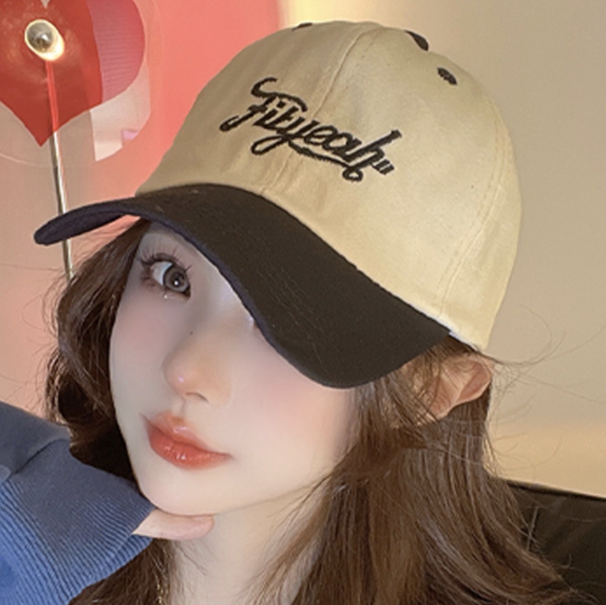 투톤야구모자 여성볼캡 캐주얼모자 - 상품 이미지
