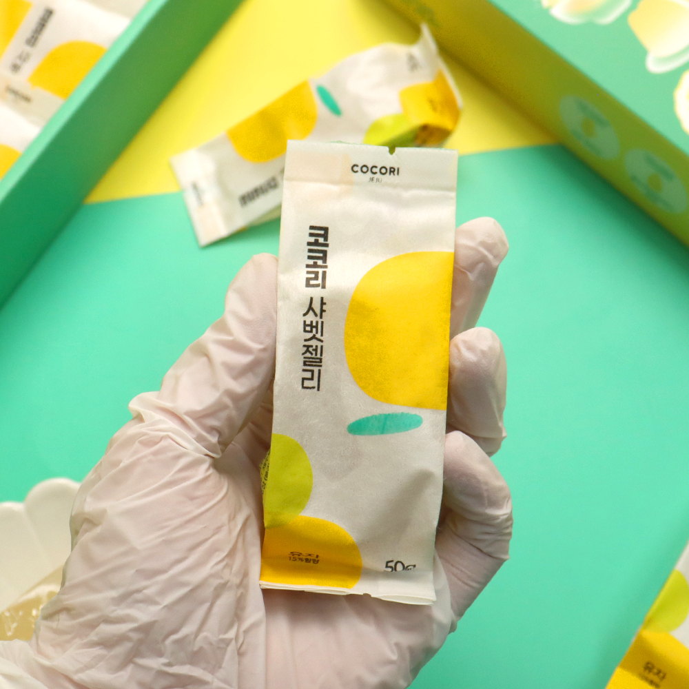 제주 코코리 샤벳젤리 유자 400g 선물용 제주도기념품 우뭇가사리 - 상세 이미지 4
