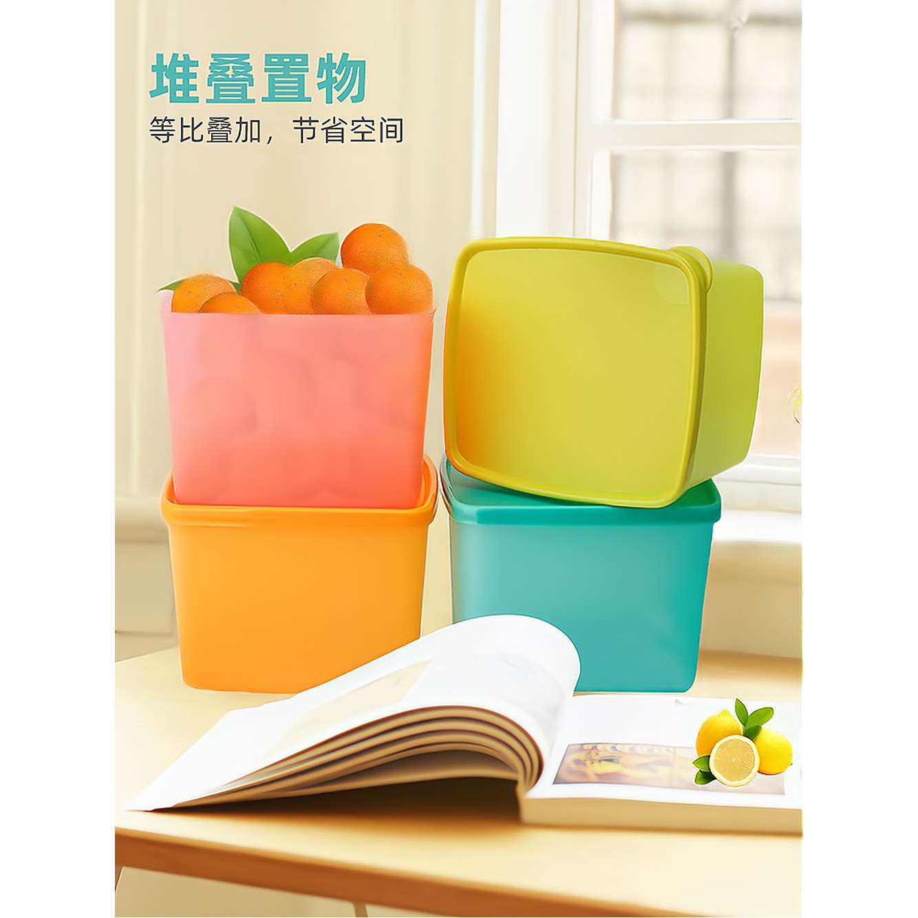 반찬통 레드 밀폐용기 보관통 원형그릇 냉장용기 정리함 냉장 소분 보관 4종 음식 세트 800m 800m 레드 4종 세트 - 상세 이미지 2