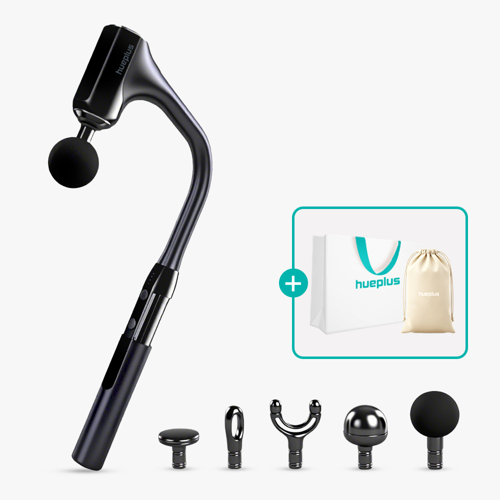 [포토리뷰 2천점 적립][선물SET]휴플러스 커브건 PRO C20 목 어깨 등 안마기 마사지기 마사지건+파우치+쇼핑백 제품 이미지