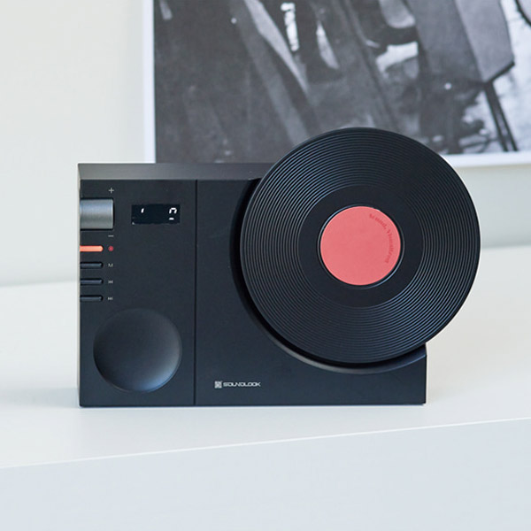 사운드룩 휴대용 블루투스 스피커 무선 SL-BS800 레트로 LP 인테리어 디지털시계 - 상세 이미지 3