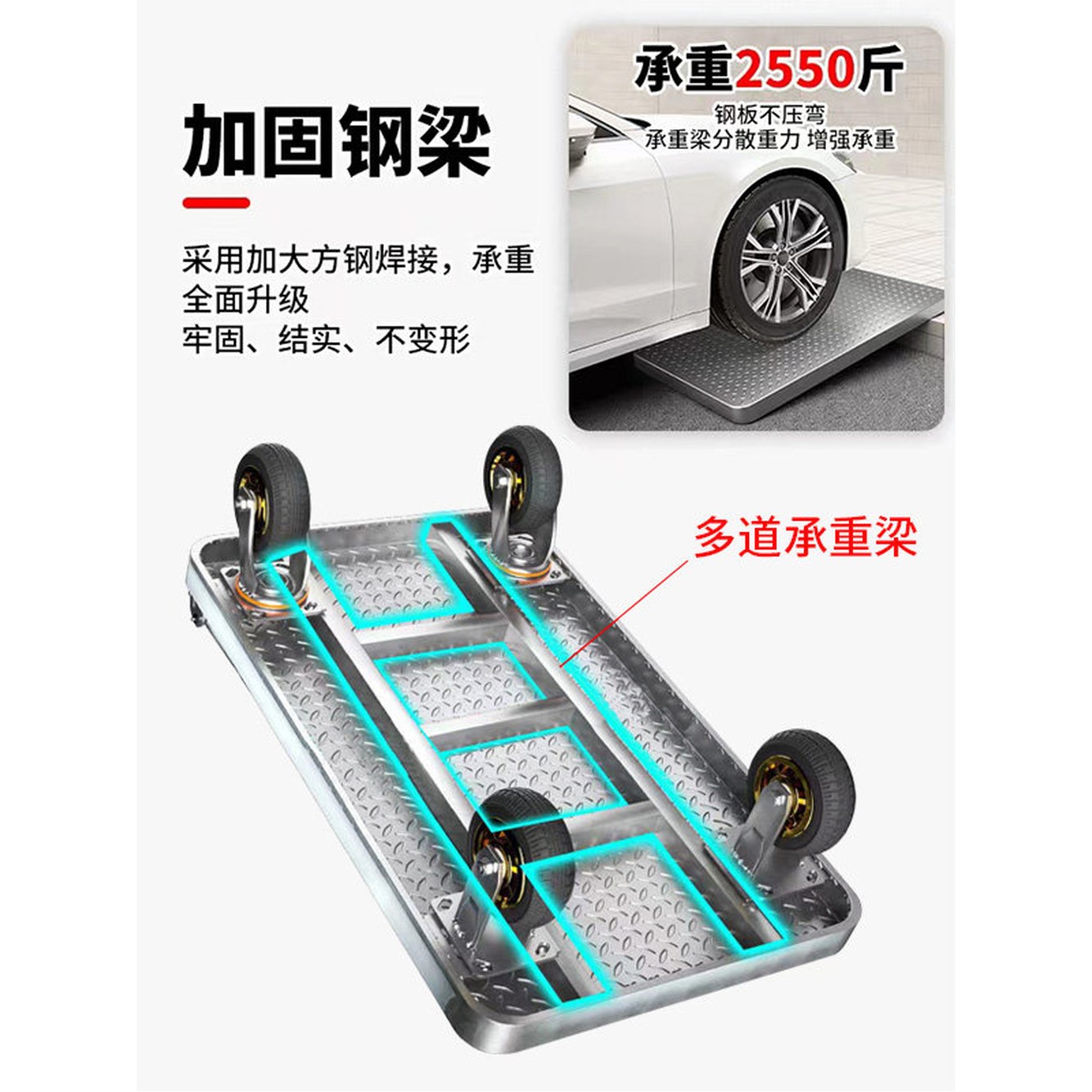 대형 평상형 3인치 1 카트 PVC 구루마 철제 철제통 탄소강판 미니 60x38 롤카트 운반카트 화물 1 미니 60x38 3인치 PVC 휠 - 상세 이미지 2