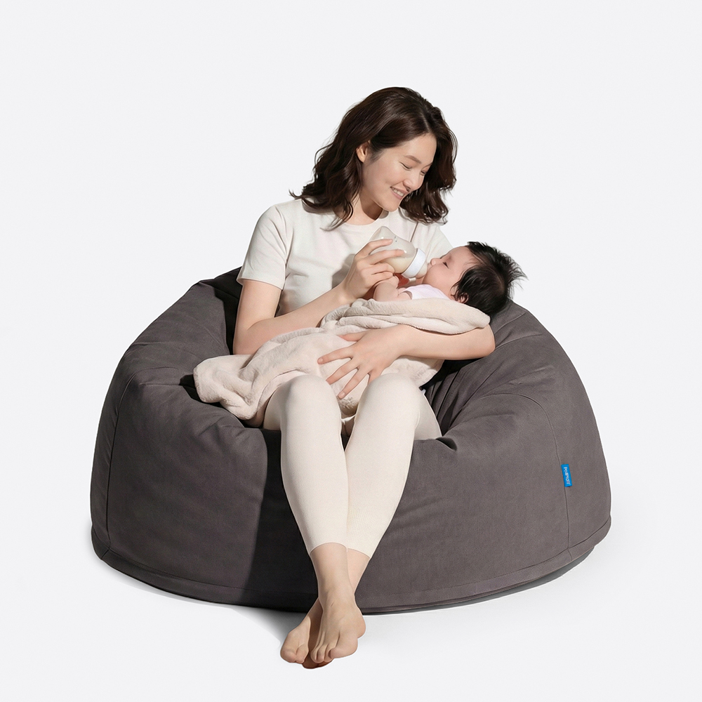 폴리몰리 904C 코튼 1인용 빈백 소파 순면 수유 의자, 토프 (메시속커버)