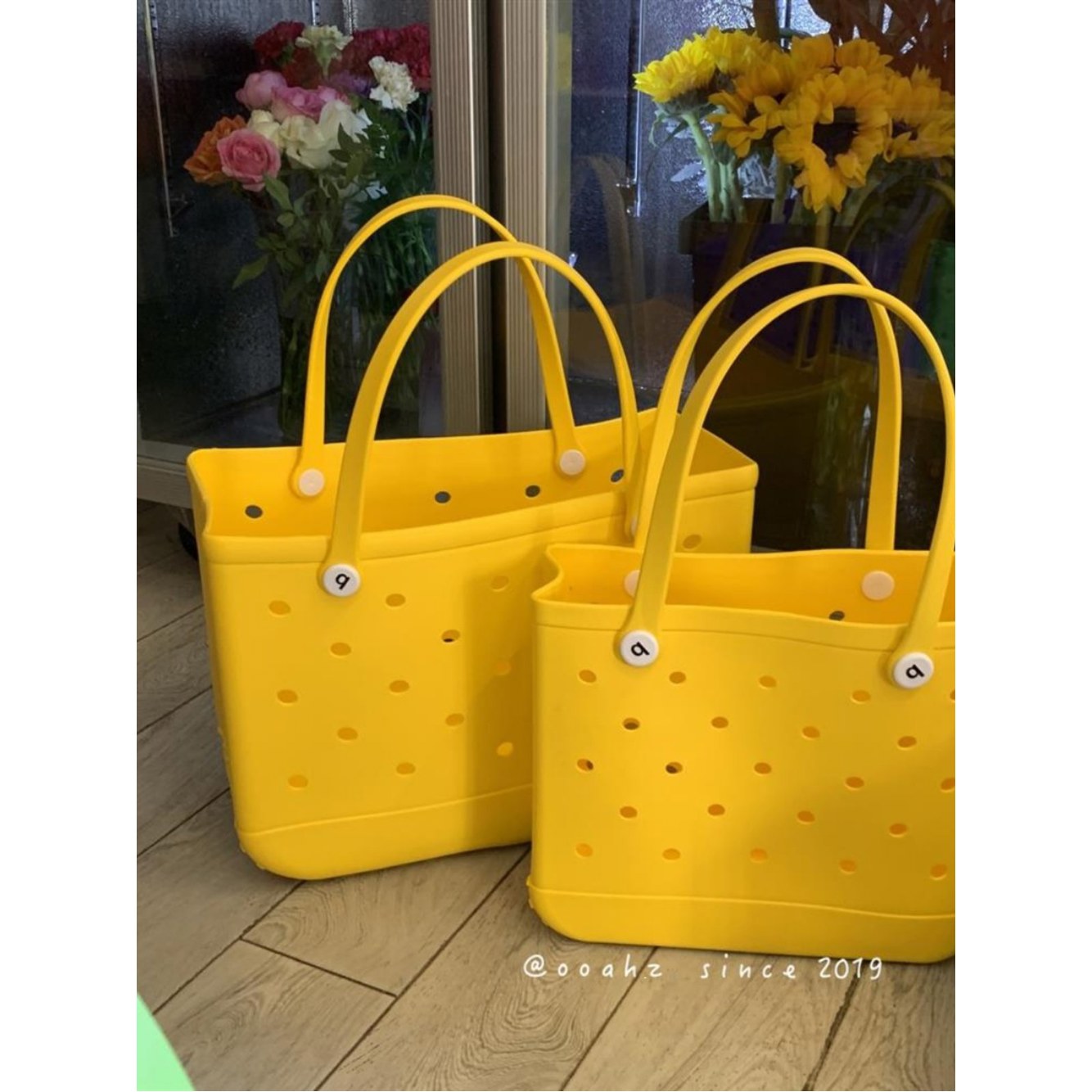 목욕 정홍 38x32x13cm 미디엄 워시백 그린 비치백 지 노랑중형 회색 바구니 수영장 스 가방 실리콘 정홍 미디엄 38x32x13cm - 상세 이미지 2
