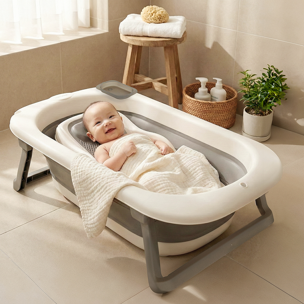 메리본 신생아 아기욕조 싱크대 목욕 접이식