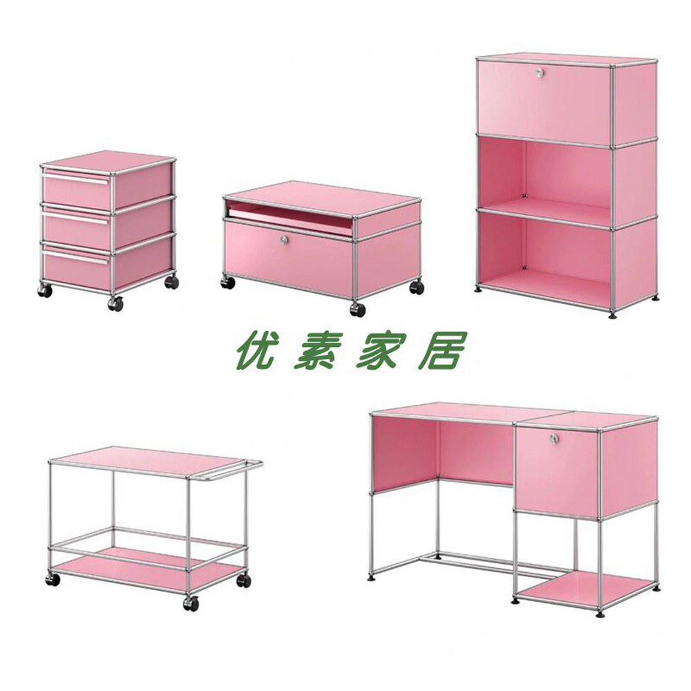갖추다 나무 할러 틈새수납장 83x52x57 서랍장 모듈 2단 구조 핑크 이동식 골격 유모차 행장을 모듈가구 usm 가드레일 틈새가구 - 상세 이미지 2