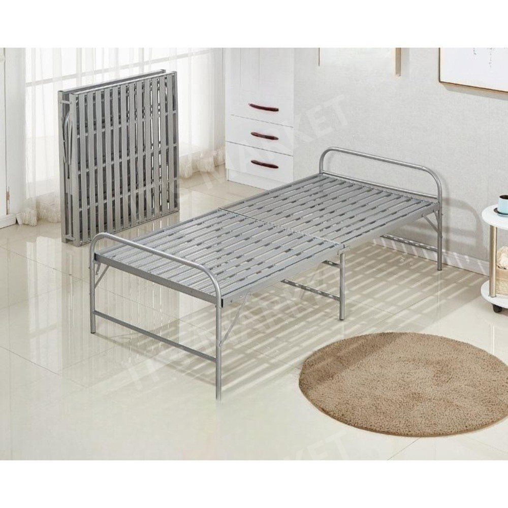 3단 철제 침대프레임 간이침대 접이식 공간활용침대 1 실버 기본 10kg 와이어 침대 - 상세 이미지 2