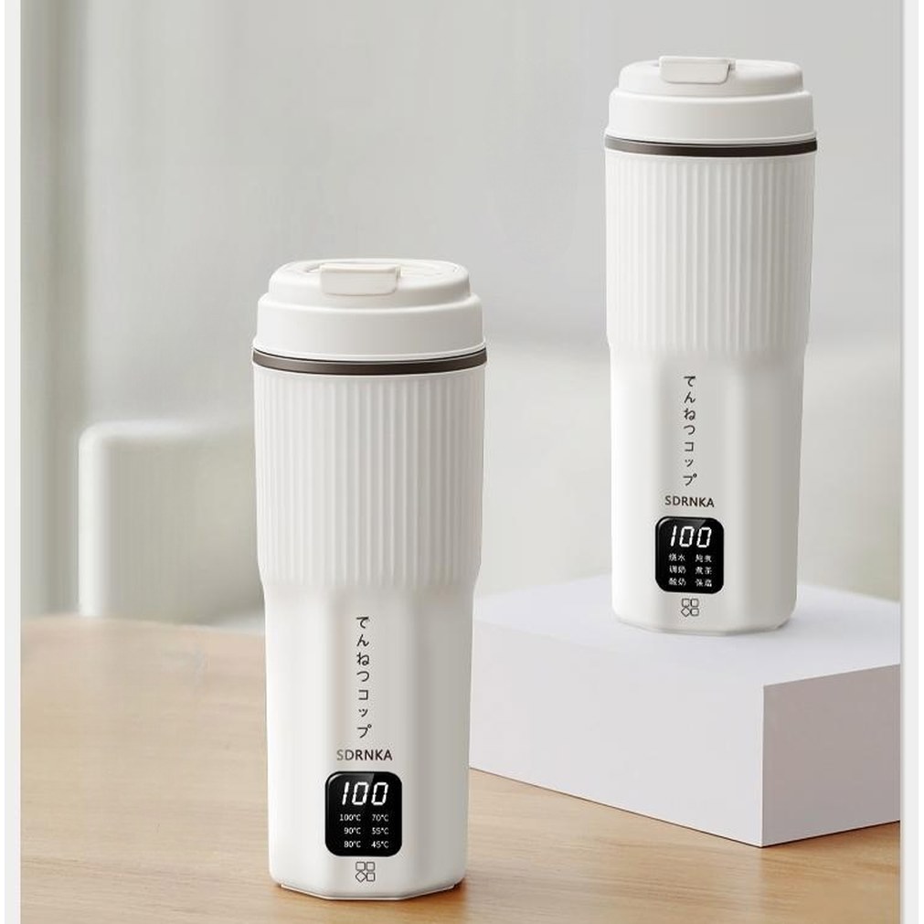 커피 500ml 보온 304 USB 온도조절 A 휴대용 포트 스마트 충전식 가열 전기컵 1 500ml 물끓이기 304속 - 상품 이미지