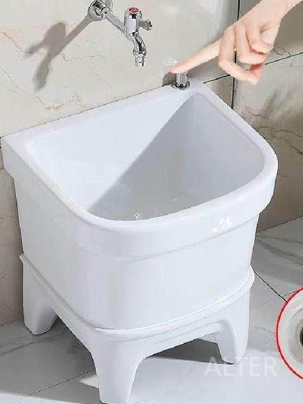 대걸레 걸레통 빠는통 모델 세라믹 개수대 37cm 필터 테이블 조정 하수 - 상세 이미지 2