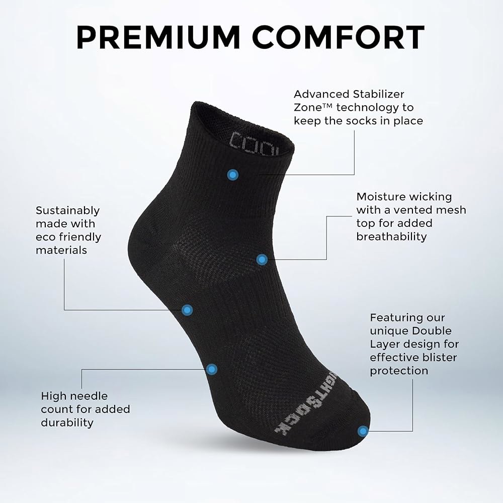 Wrightsock CoolMesh II 쿼터 러닝 그레이, 스몰 물집 남성 미국산, 방지 친환경 - 화이트 여성용 양말 Alpine Green Small - 상세 이미지 2