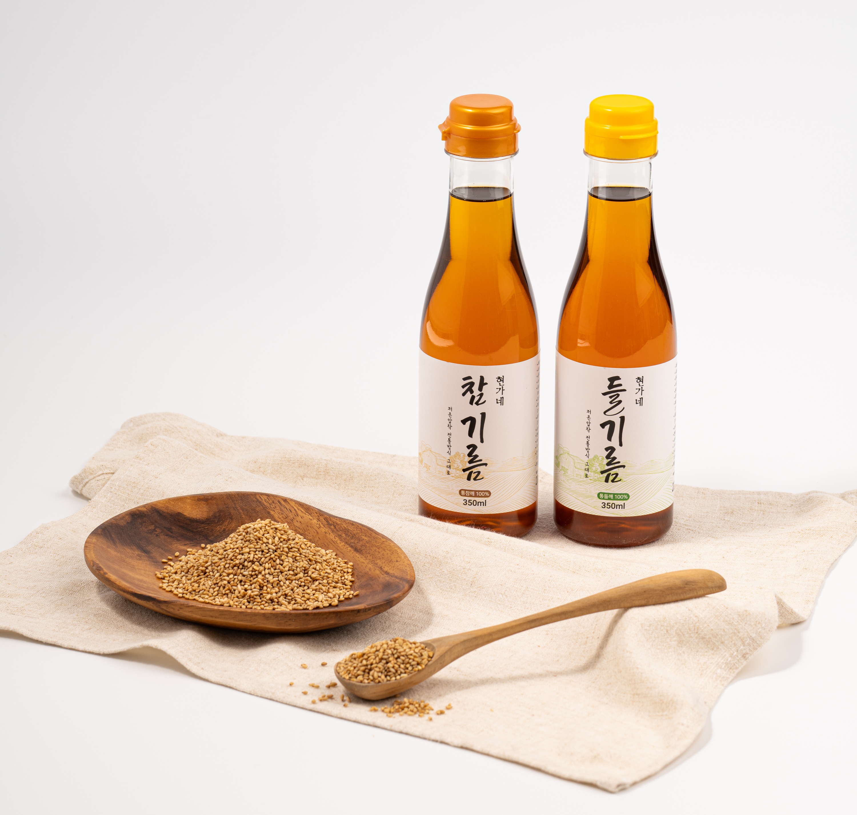 현가네 참기름 들기름 세트 350ml+350ml 통참깨 통들깨 저온압착 1회착유 - 상세 이미지 3