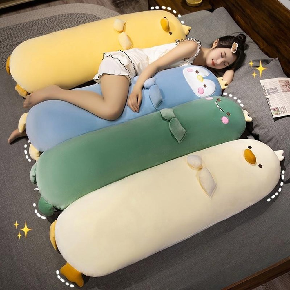롱쿠션 가능 탈부착 거위 분리세탁 5종 스트레 화이트 푸른 70cm 향주머니 안고자는베개 소장 애니멀 내피 증정 - 상품 이미지