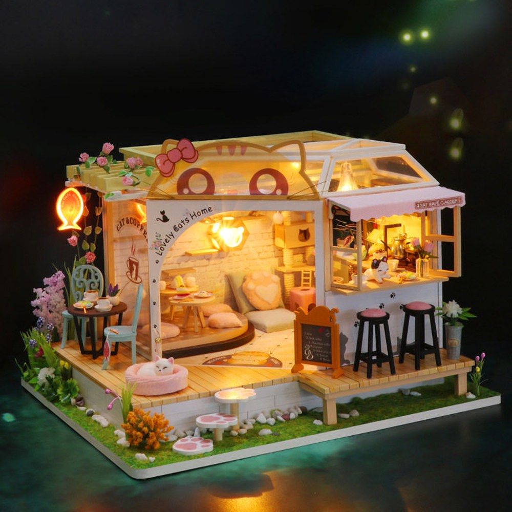 무문 고양이 호두색 은신처 카페 뒷마당기본 color 고양이집 우드하우스 개집 우드 오두막 등반 diy 라지 고양이 카페 뒷마당기본 - 상세 이미지 3