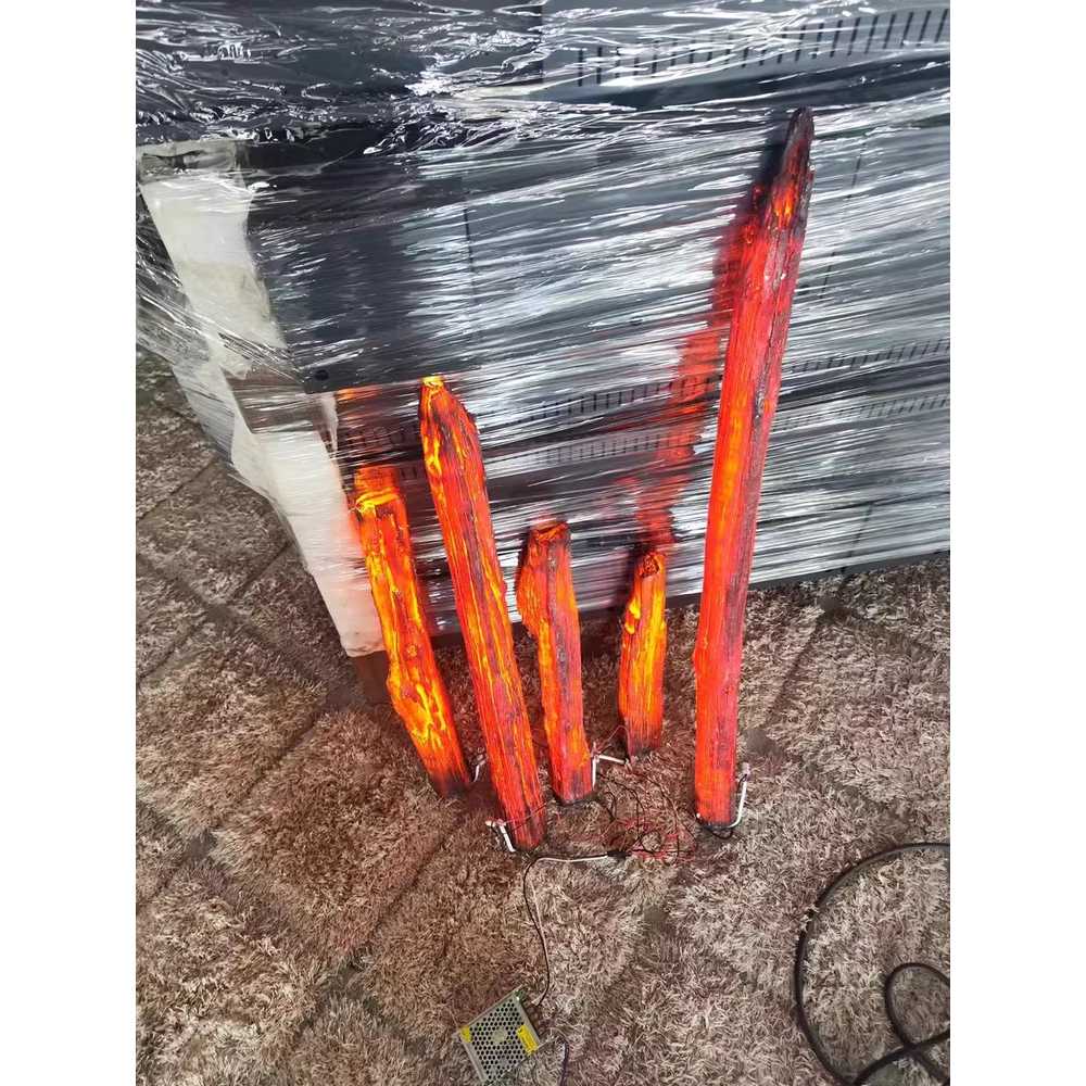 가짜 장작 숯 모형 화덕용 미니어처 인테리어 장식 A형 220V 전원 (10개) - 상세 이미지 2