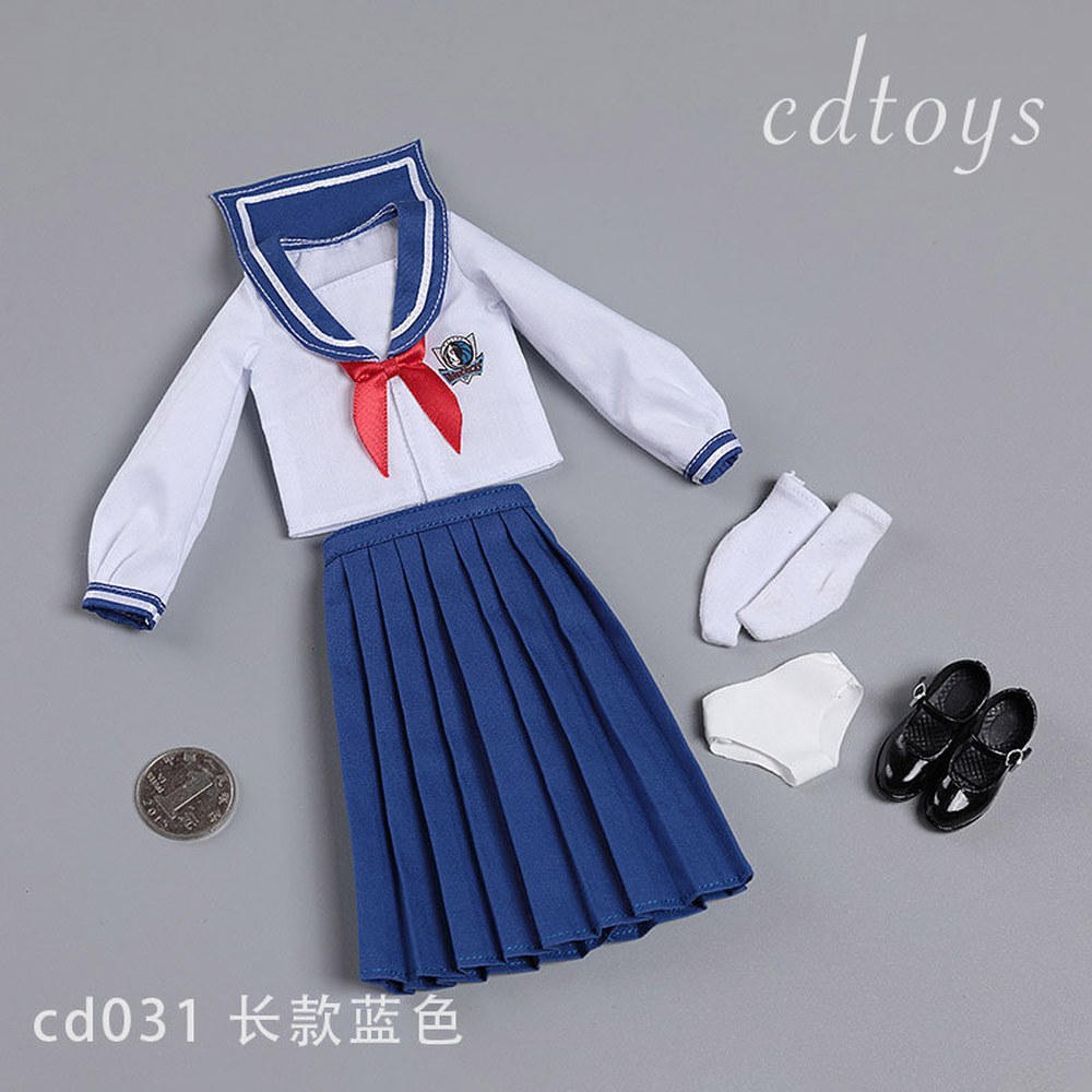 스쿨룩 레드 BJD 구관 체크 교복 3종1/6 유니품 JK제복 스타일 의상 1/6 인형옷 레드 체크 - 상세 이미지 2