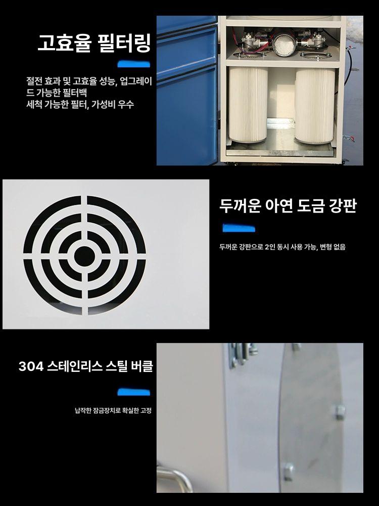 산업용집진기 이동식 연기 흡입기 진공 용접 공장 리칭블루 업그레이드3.0KW단일암 A - 상세 이미지 2