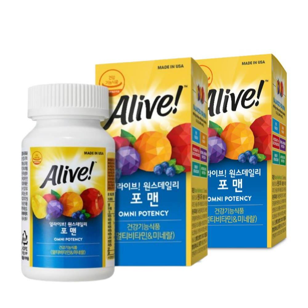 얼라이브 원스데일리 포맨 멀티비타민 미네랄 아연 비타민B군 60정 2개월분 제품 이미지