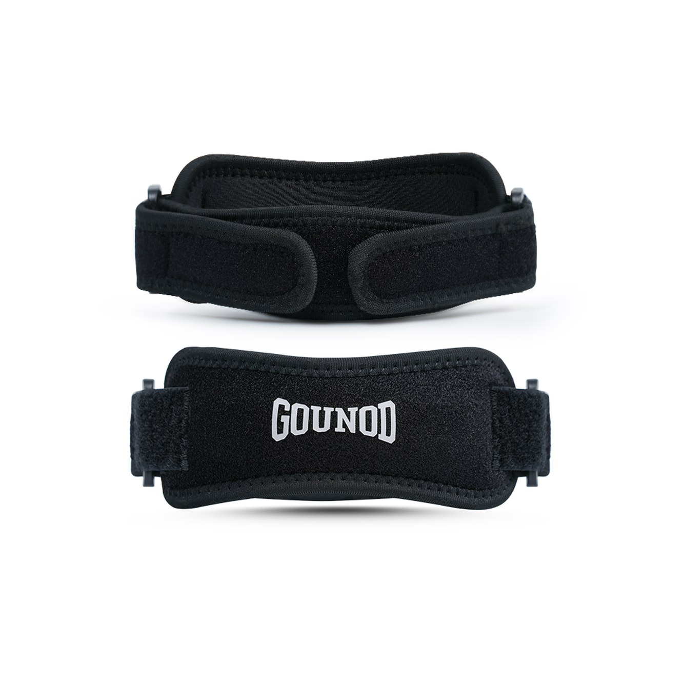 GOONOD 파텔라 무릎 농구용 슬개골 스트랩 2팩 밴드 릴렉스용 지지 힘줄 GOUNOD 그 이트블랙 싱글입 프 이즈 조절 가능 - 상품 이미지