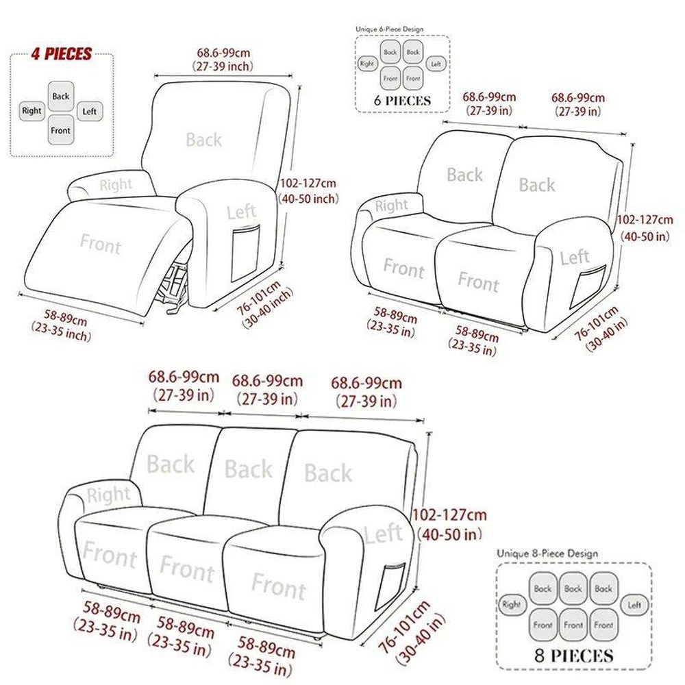 교체 버 4pcs 리클라이너쇼 리폼 G 가죽갈이 y Seater 세탁가능 천갈이 소파 G y 1 Seater 4pcs - 상세 이미지 2
