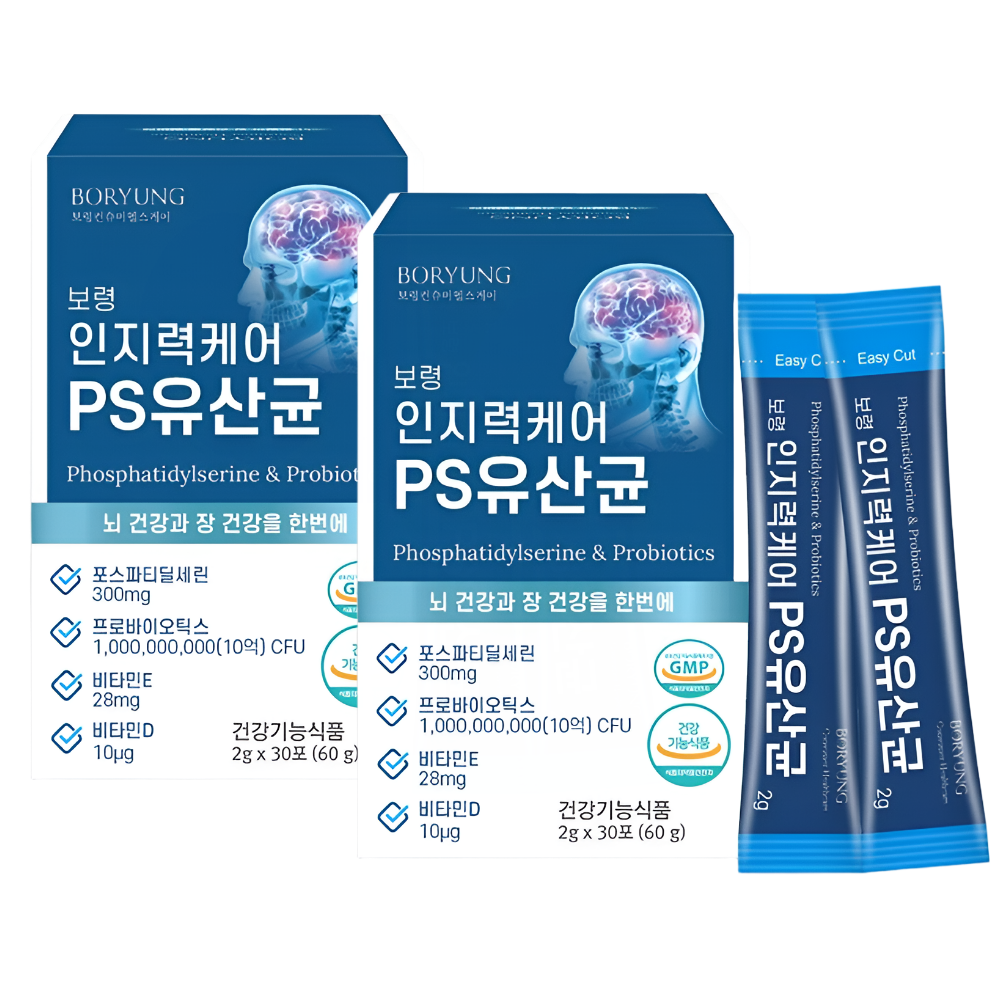뇌건강 유산균 PS 유산균 포스파티딜세린 순도높은 포스파디딜세린 30포, 2개 - 상품 이미지