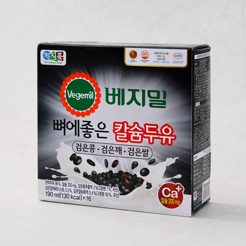 메가마트 정식품 베지밀 뼈에좋은 칼슘두유 검은콩깨쌀 190mlx16 - 상세 이미지 2
