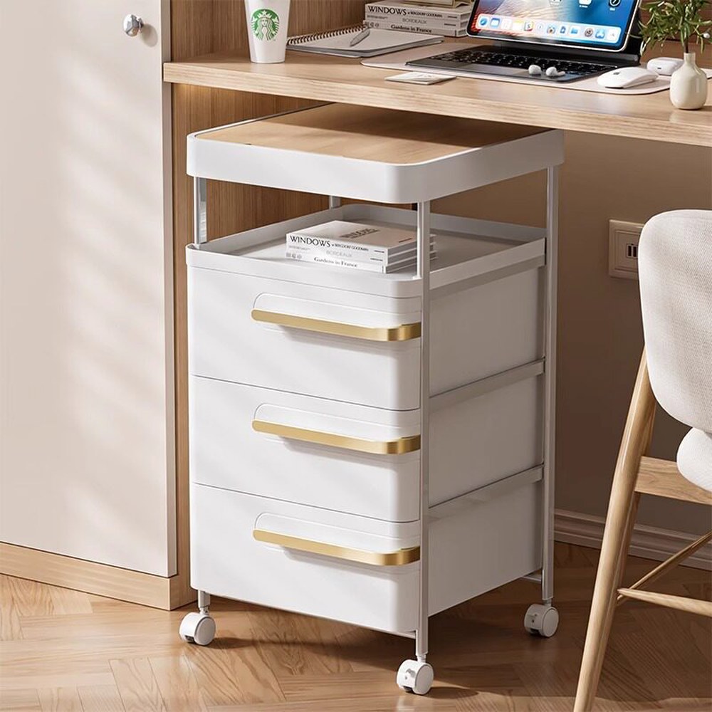 이동식 1단 32CM 하부 일체 폭 서류 세기 서랍장 틈새 가구 책상 수납 보조 도구 사물함 무설치 프린터선반 32CM 폭 1단 일체 무설치 - 상세 이미지 3
