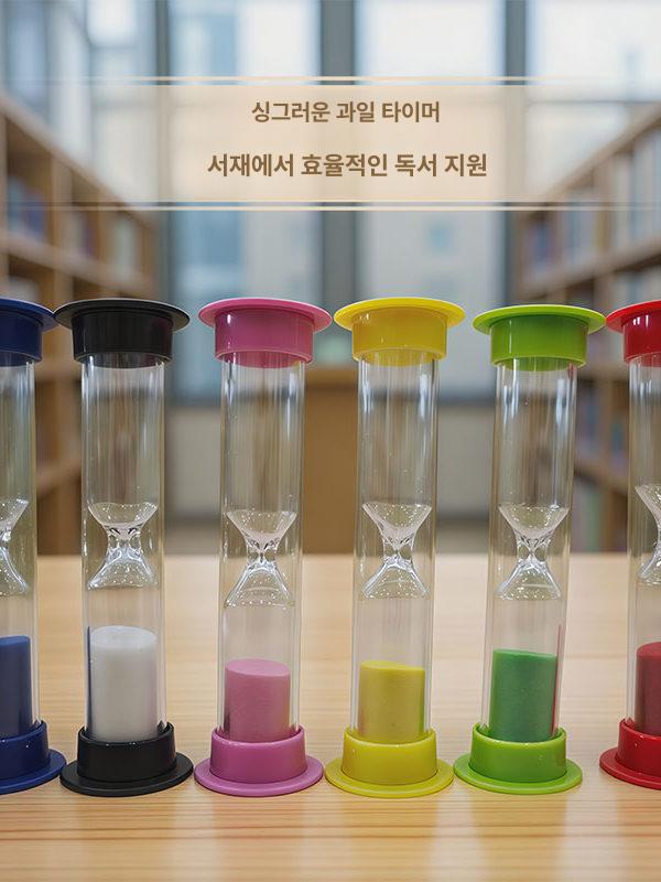 과일 슬라이스 액체 타이머 컬러 유리 감각놀이 인테리어 데스크 힐링 선물용 100 라벤더 30초 화이트 샌드 - 상세 이미지 4