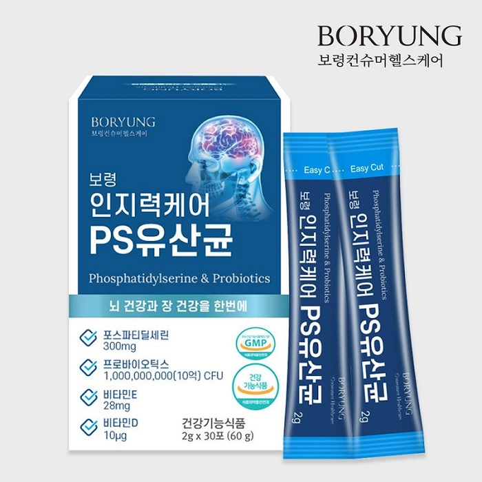 뇌건강 유산균 PS 유산균 포스파티딜세린 순도높은 포스파디딜세린 30포, 1개 - 상품 이미지