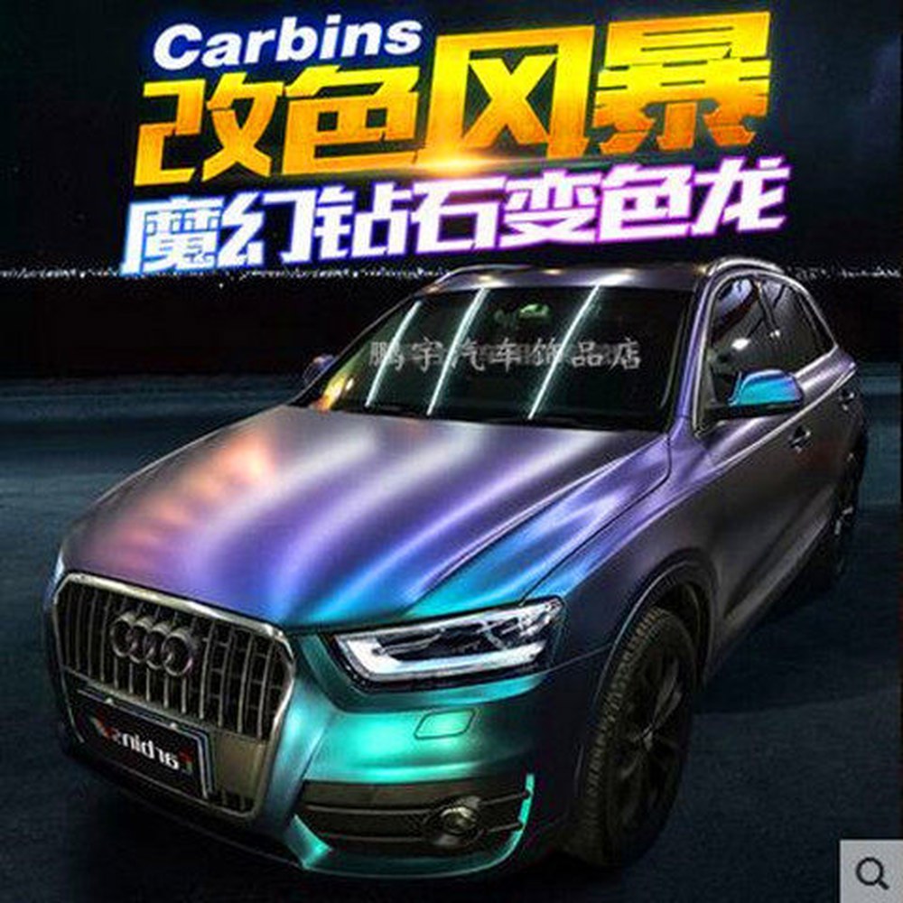 FY 1m 랩핑지 고광택 자동차 차량 152 x30 퍼플 1 페이스 랩핑 레드 필름 52 페이스 다이아몬드 퍼플 1 52 1m 1 - 상세 이미지 2