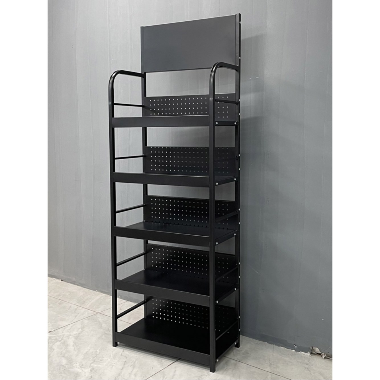 30 블랙 철제 60x30x215 가정용 대 정리 편의점 선반 이동식 3단 55 약국 시크 140 블랙 시크 55 30 140 3단 - 상세 이미지 3