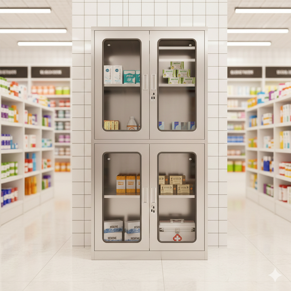 시약장 철제 캐비넷 스텐 밀폐형 배기형 잠금 락커 도어형