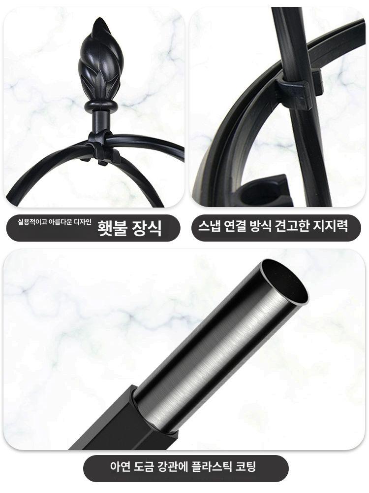 대형 오벨리스크 철제 장미 아치 넝굴 식물지지대 40cmx높이 1.2m 3단 블랙 대형 - 상세 이미지 3