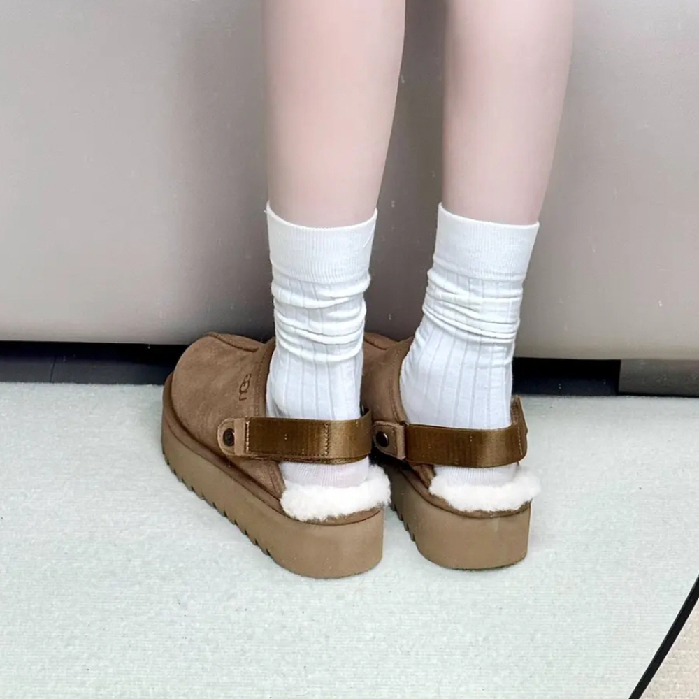 어그 미국 UGG 라나 클로그 플랫폼 여성 키높이 방한 슬리퍼 다크 브라운 1166734-CHE - 상세 이미지 2