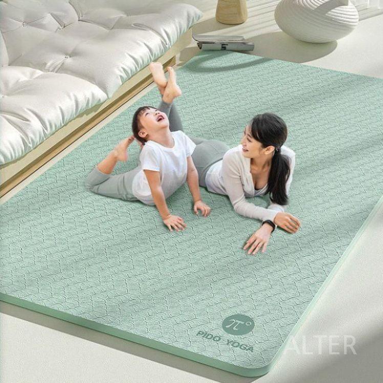 초대형 요가매트 빅사이즈 매트 방음 강사용 화이트 195x138CM+끈 증정 8mm - 상세 이미지 3