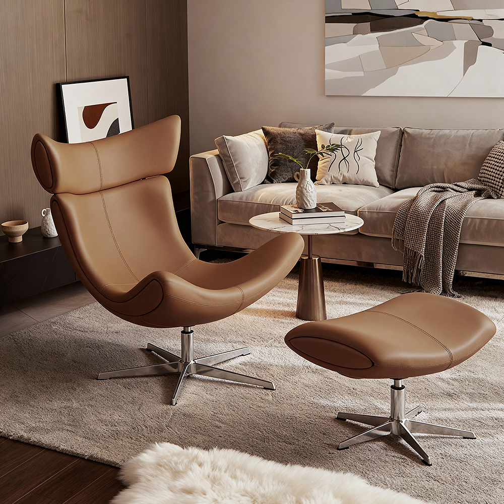 에피하임 1인용 리클라이너 독서 서재 수유의자 가죽쇼파 인테리어의자