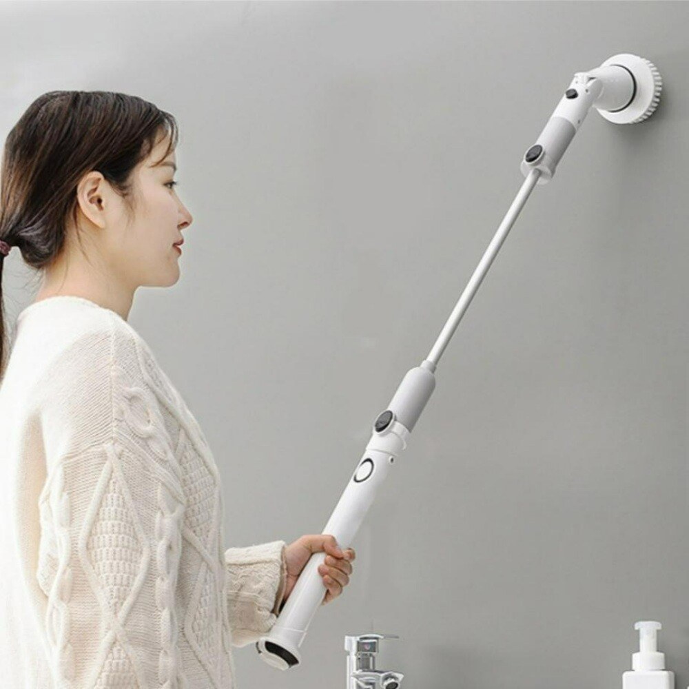 전동 청소솔 그레이 데크 욕실청소기 5종 클렌징 핸디청소기 연장식 화장실 스위퍼 회전 모서리 브러쉬 전동 클렌징 브러쉬 그레이 5종 브러쉬 - 상품 이미지