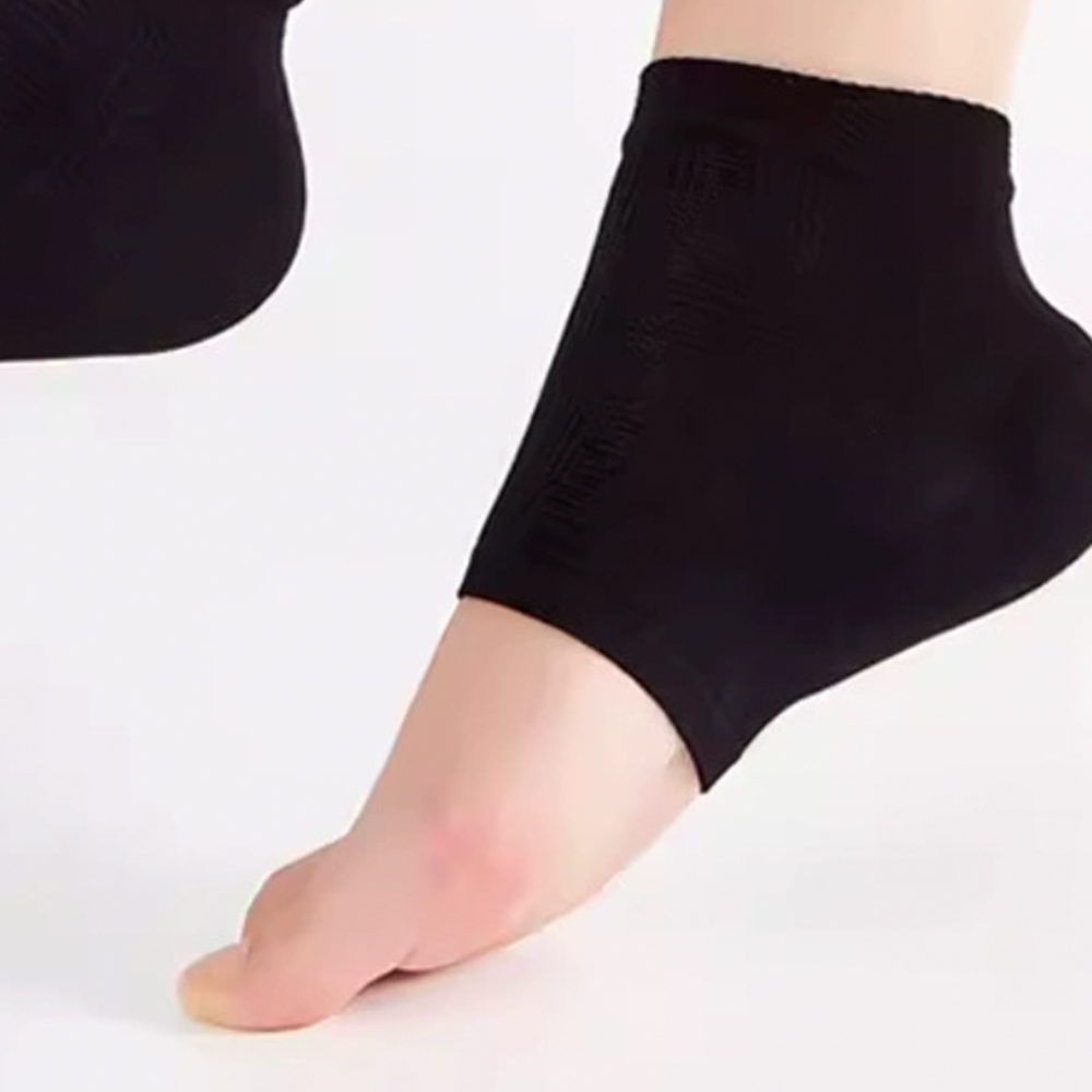 뒤꿈치 각질케어 보습양말 블랙 - 상품 이미지