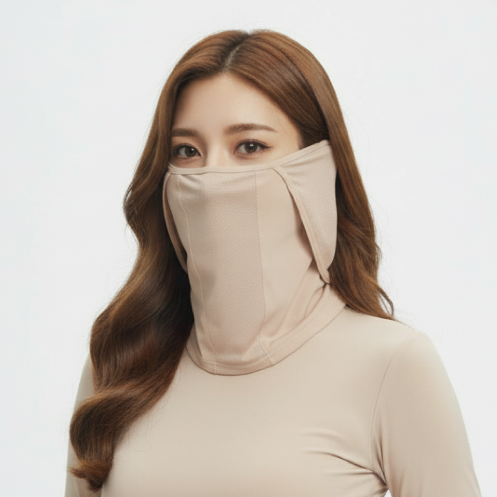 가드맨 골프마스크 자외선차단마스크 얼굴햇빛가리개 귀덮개 러닝 와이즈핏 S, 플러스 화이트 - 상세 이미지 4