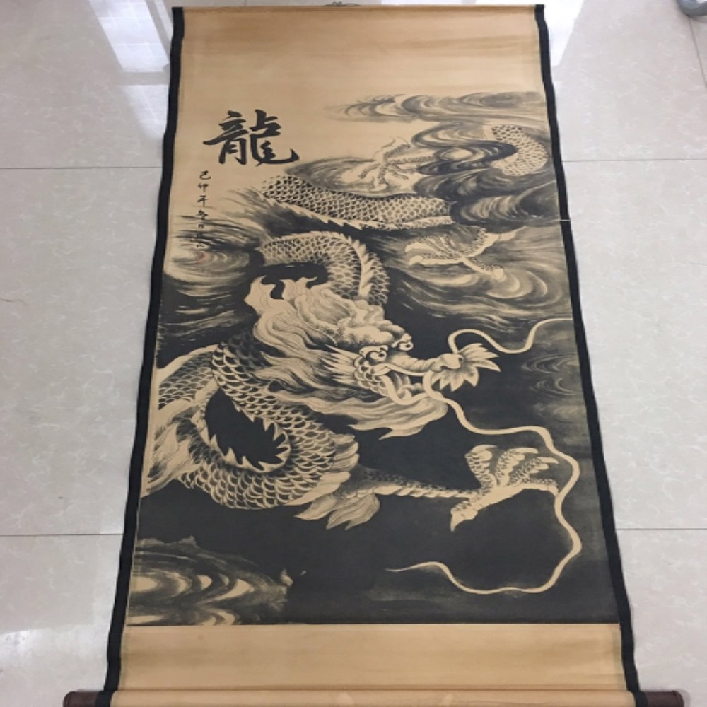 벽화 선물 동양화 캔버스 화려 가게 종이 풍수지리 용그림 사무실 반원 소파 - 상품 이미지