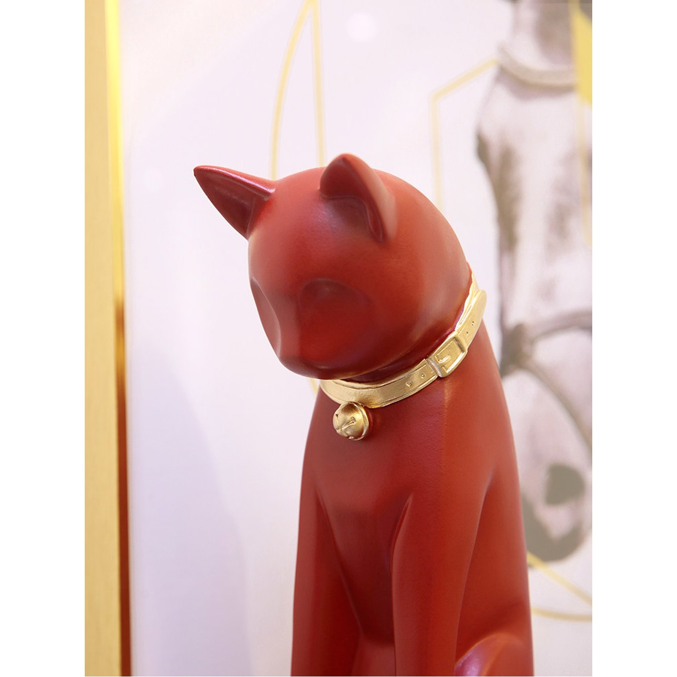 복고양이 사이좋게 생일 고양이장 고양이악세사리 힐링선물 집들이선물 차키 인테리어장 지내기다크레드 환영 사이좋게 지내기다크레드 - 상세 이미지 2